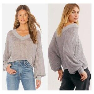 We The Free People Southside Oversized Thin Thermal Blouse. Size XS. Boho.